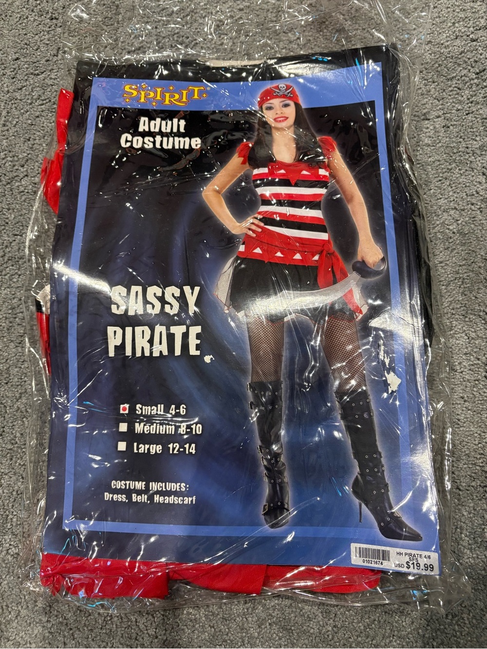 Spirit Sassy Pirate Costume - Red & Black